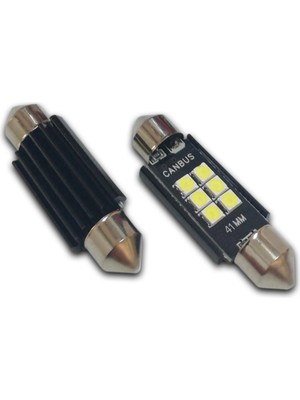 Eraks 41 mm Canbus Sofit LED Ampul Süper Beyaz 6 Smd Parlak Beyaz, Plaka, Bagaj, Tavan Aydınlatma,