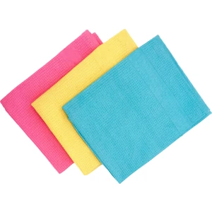 Mikrofiber Temizlik Bezi (SİHİRLİ CAM BEZİ)-(3 ADET) (Sarı,Mavi,Pembe)