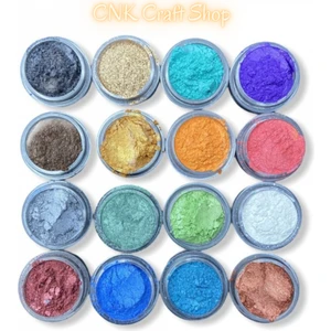 Epoksi Kalıpları Epoksi Reçine 16LI Mini Sedef Toz Pigment Boya Seti 16X10ML Cnk Craft Shop
