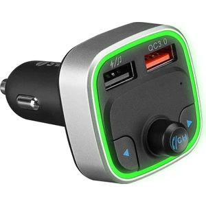 SL-BT401 Rgb Bluetooth V5.0 LED Ekran Tf Kart 64G(MAX) Çift USB QC3.0+5V/2.4A Hızlı Şarjlı Fm Transmitter