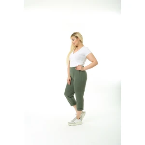 Büyük Bedenim Düz Haki Kapri