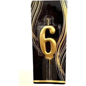 My Party Ready 
6 Yaş Rakam Mum Gold Renk