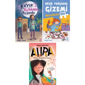 3-4-5. Sınıflar Okuma Seti 3 Kitap Kayıp Rüyanın Peşinde - Eksik Parçanın Gizemi - Aura