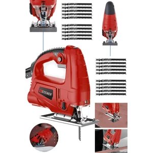 Alman 4000 W Sjs Metal Şanzıman 6 Kademe Devirli Bakır Sargılı Dekupaj Testere Makinesi + 20UÇ