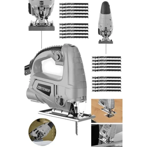 Alman 4000 W Sjs Metal Şanzıman 6 Kademe Devirli Bakır Sargılı Dekupaj Testere Makinesi + 20UÇ
