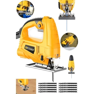 Alman 4000 W Sjs Metal Şanzıman 6 Kademe Devirli Bakır Sargılı Dekupaj Testere Makinesi + 10 Uç