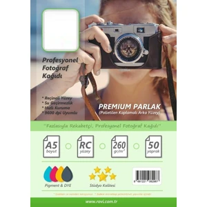 Rapunzel Parlak Fotoğraf Kağıdı - 260gsm - 50yp - A5