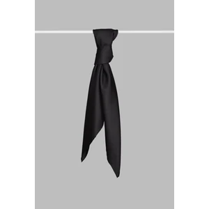 Marka %100 Twill Ipek Eşarp - Siyah Renk