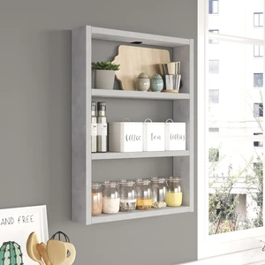 Robin Home Marla 3'lü Duvar Rafı Mutfak Banyo Rafı Taş Ma1-Rt
