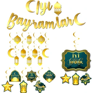 Parti Sürprizi Iyi Bayramlar Asma Süs Set