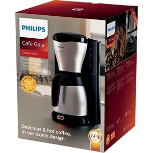 HD7546/20 Café Gaia Filtre Kahve Makinesi, Termos Demlikli, Gümüş