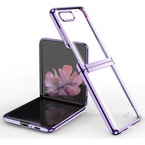Samsung Galaxy Z Flip Kılıf Metal Görünümlü Ultra Ince Katlanabilen Crieff Case
