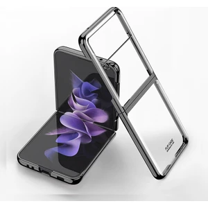 Samsung Galaxy Z Flip 3 Kılıf Metal Görünümlü Ultra Ince Katlanabilen Crieff Case