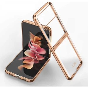 Samsung Galaxy Z Flip 3 Kılıf Metal Görünümlü Ultra Ince Katlanabilen Crieff Case