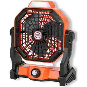 2'si 1 Arada Dış Mekan Fanı USB Şarj Edilebilir Kamp Masası Fanı Taşınabilir Çadır Fanı Kademesiz Hız Düzenleme 270 ° Döndürme (Yurt Dışından)