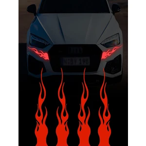 Reflektörlü Alev Sticker Yapıştırma