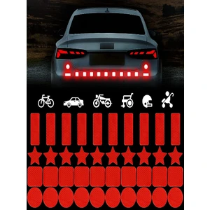 40 Parça Reflektörlü Karışık Oto Sticker