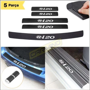 Hyundai I20  Için Bagaj ve Kapı Eşiği Karbon Oto Sticker