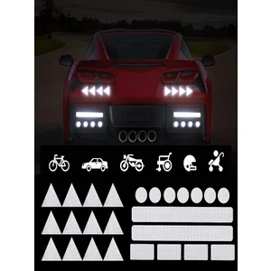 25 Parça Reflektörlü Karışık Oto Sticker Motor Bisiklet Aksesuar Oto