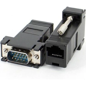 Cat6 VGA Extender Cat5 VGA Extender Internet Kablosu ile VGA Uzatma