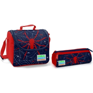 Coral High Örümcek Erkek Çocuk Beslenme Çantası ve Kalemlik Seti - Thermo