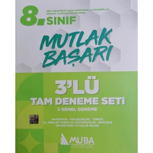 Muba Yayınları 8. Sınıf LGS Mutlak Başarı 3'lü Tam Deneme Seti