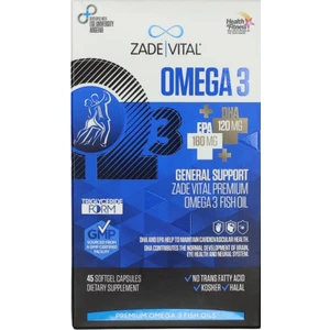Zade Vital Omega 3 Genel Destek Balık Yağı 45 Yumuşak Kapsül