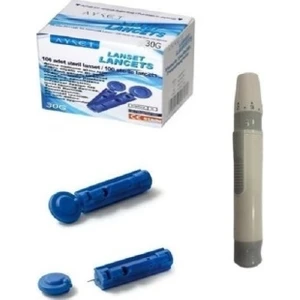 Parmak Delme Lanset Kalemi + 100 Adet Lanset