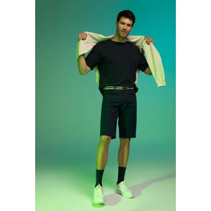 Slim Fit Kemerli Bermuda Şort N4990AZ22SM