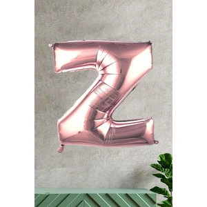 Z Harfi Rose Gold Folyo Balon 100 cm 40 Inç 1 Metre Baş Harf Balon