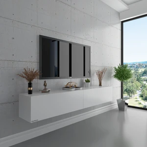 Duvara Monte Tv Sehpası Beyaz S6106-1
