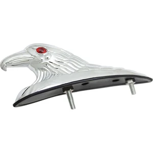 Kırmızı Gözlü Krom ile Çamurluk Için Motosiklet Ön Kartal Kafa Süs Heykeli (Yurt Dışından)