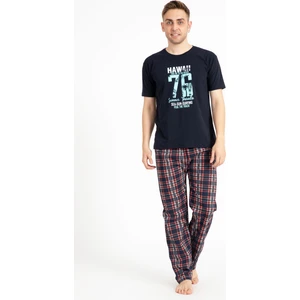 Erkek Baskılı Pijama Takımı Kısa Kollu Tampap 2170-K