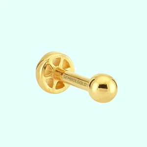 Sembol Gold Altın Top Tragus Piercing 14 Ayar