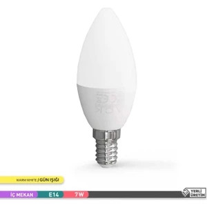 LED Mum Ampul 3000K Gün Işığı 220V 7W E14