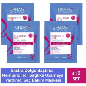 Urban Care Hyaluronic Acid & Collagen Saç Bakım Maskesi 4’lü Set