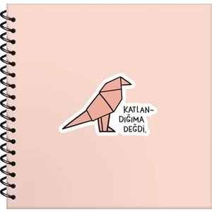 Hisli Şeyler Çizgili Defter 16 x 15 cm Katlandığıma Değdi  50 Yaprak