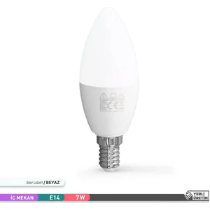 LED Mum Ampul 6500K Beyaz Işık 220V 7W E14