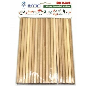 Emin İş Eğitimi Emin İş Eğitim Ahşap Yuvarlak Çubuk 20'li