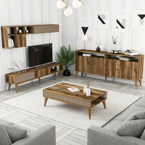 Variant Milan 3 Lü Salon Takımı - Ceviz / Ceviz