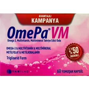 Vm-Omega+Vitamin+Mineral 60 Yumuşak Kapsül