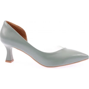 353-22Y Kadın Yanı Transparan Sıvrı Burun Parmak Dekoltelı Topuklu Ayakkabı