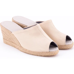 Beyken Ayakkabı Beyken Hasır Taban El Işi Kadın Keten Günlük Terlik