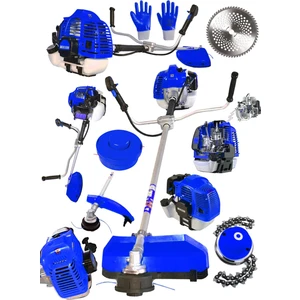Alman M6001 Yan Tipi Benzinli Motorlu Ot Çalı Tırpanı Çim Biçme Makinesi Tırpan + Canavar Baslik