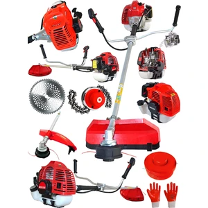 Alman K6002 Yan Tipi Benzinli Motorlu Ot Çalı Tırpanı Çim Biçme Makinesi Tırpan + Canavar Baslik