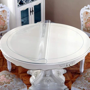 1.6mm | Şeffaf Pvc Daire Masa ve Masa Örtüsü Koruyucu | Masa Pedi | Asetat Yuvarlak Masa Örtüsü