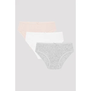 Kız Çocuk Pink Pointel 3lü Slip Külot