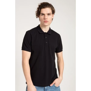 JAHR MARC Siyah Erkek Polo Yaka T-shirt
