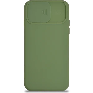 Caseart Apple iPhone 6s Kapak Kamera Korumalı Sürgülü Renkli Silikon Kılıf - Açık Yeşil