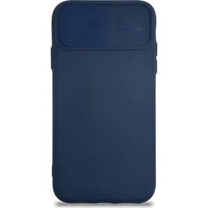 Case World Caseworld Apple iPhone 11 Kapak Kamera Korumalı Sürgülü Renkli Silikon Kılıf - Lacivert